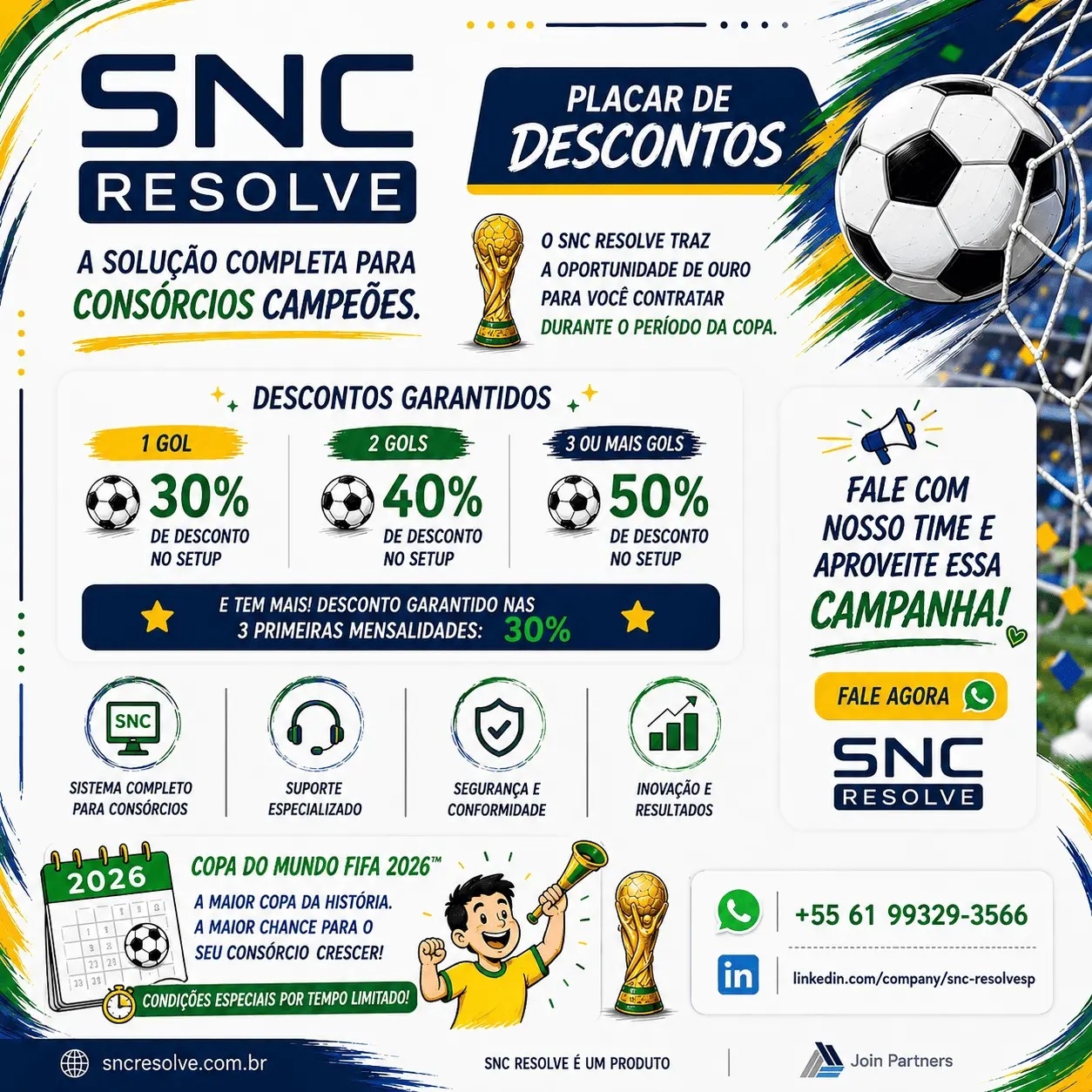A Copa vai começar. Sua empresa está pronta para marcar Gols?