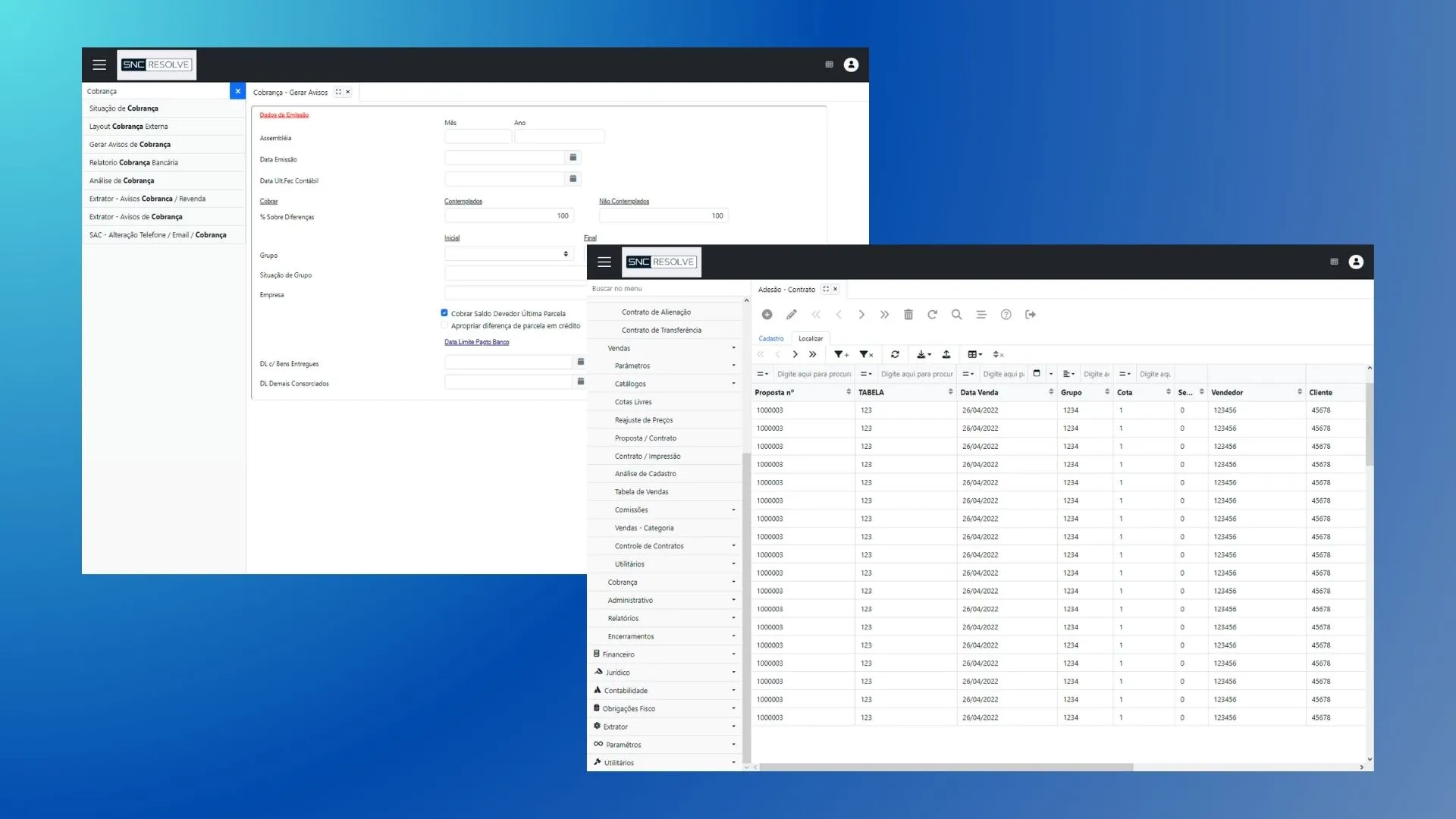 Tenha o controle, com relatórios e demais recursos
