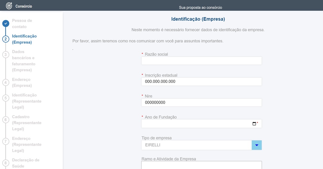 Preenchimento automático para cliente existente