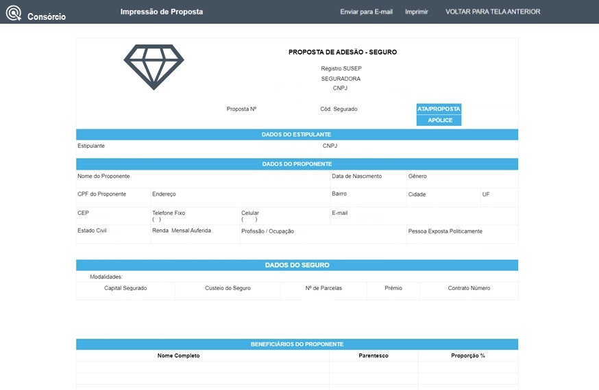 Seguro anexado automaticamente